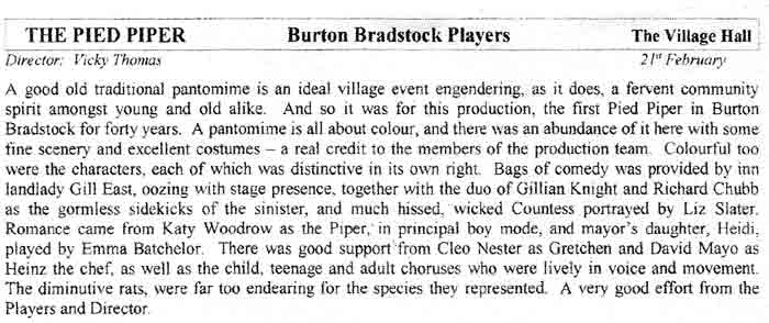 review of our 2009 pantomime written by our regional NODA representative